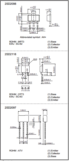 2SD2098T100R Datasheet PDF ROHM Semiconductor
