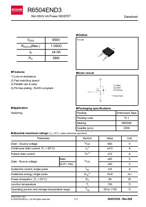 R6504END3 Datasheet PDF ROHM Semiconductor