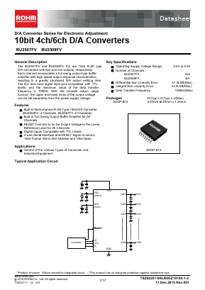 BU2507FV Datasheet PDF ROHM Semiconductor