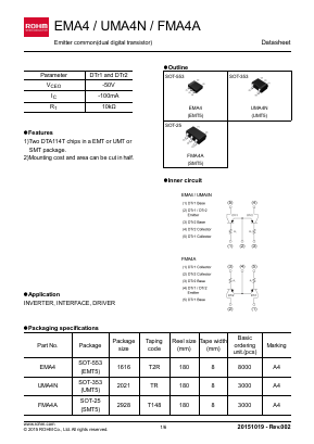 EMA4 Datasheet PDF ROHM Semiconductor