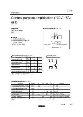 QST3 Datasheet PDF ROHM Semiconductor