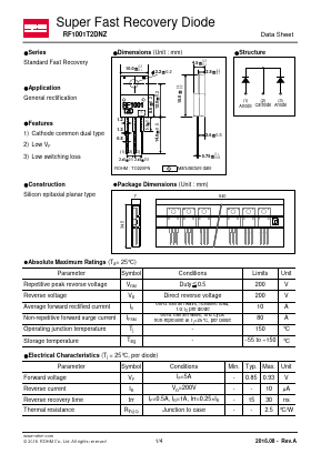 RF1001T2DNZ Datasheet PDF ROHM Semiconductor