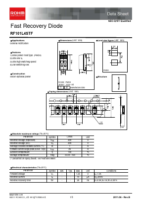 RF101L4STF Datasheet PDF ROHM Semiconductor