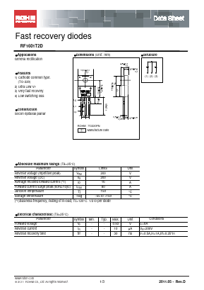 RF1601T2D Datasheet PDF ROHM Semiconductor