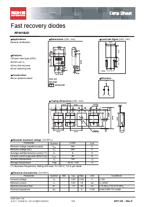 RF601B2D Datasheet PDF ROHM Semiconductor