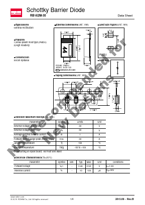 RB162M-30 Datasheet PDF ROHM Semiconductor