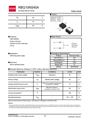 RBQ10NS45A Datasheet PDF ROHM Semiconductor