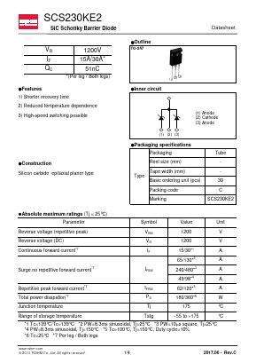 SCS230KE2 Datasheet PDF ROHM Semiconductor