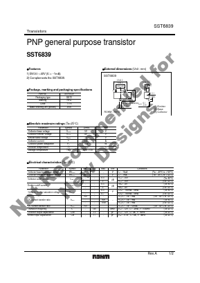 SST6839 Datasheet PDF ROHM Semiconductor