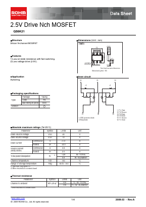 QS6K21TR Datasheet PDF ROHM Semiconductor