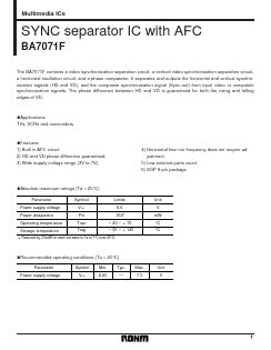 BA7071F Datasheet PDF ROHM Semiconductor