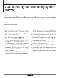 BH7775K Datasheet PDF ROHM Semiconductor