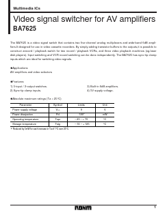 BA7625 Datasheet PDF ROHM Semiconductor