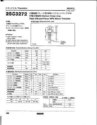 2SC3272 Datasheet PDF ROHM Semiconductor