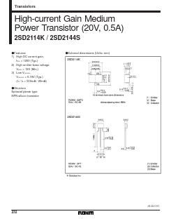 2SD2144SU Datasheet PDF ROHM Semiconductor