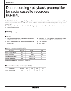 BA3420 Datasheet PDF ROHM Semiconductor