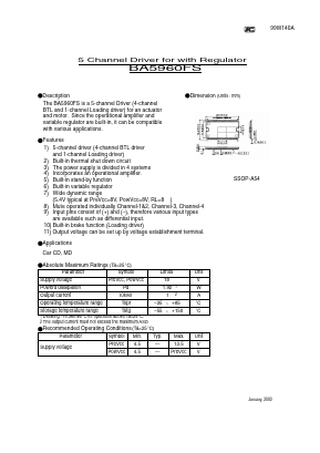 BA5960FS Datasheet PDF ROHM Semiconductor