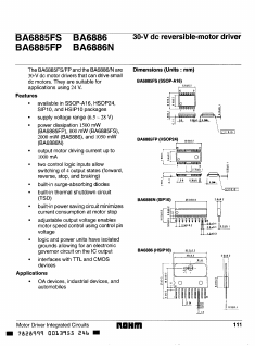 BA6886 Datasheet PDF ROHM Semiconductor