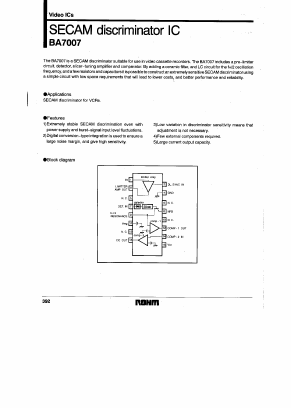 BA7007 Datasheet PDF ROHM Semiconductor