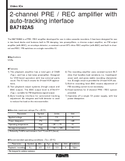 BA7182 Datasheet PDF ROHM Semiconductor