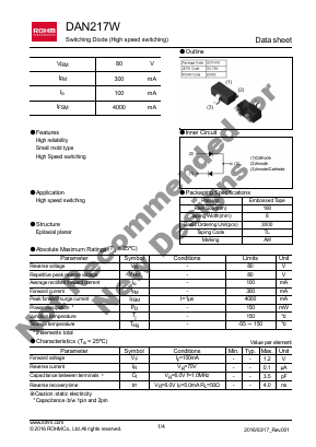 DAN217WTL Datasheet PDF ROHM Semiconductor