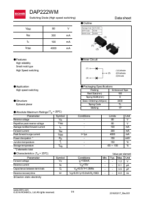 DAP222WMTL Datasheet PDF ROHM Semiconductor