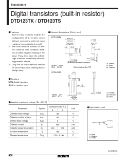 DTD123 Datasheet PDF ROHM Semiconductor