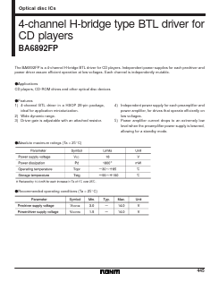 BA6892FP Datasheet PDF ROHM Semiconductor