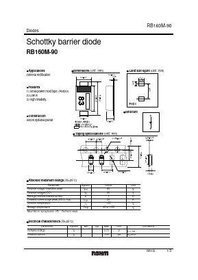 RB160M-90 Datasheet PDF ROHM Semiconductor