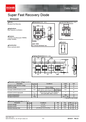 RF04UA2D Datasheet PDF ROHM Semiconductor