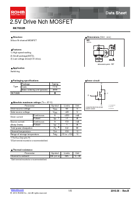 RK7002B Datasheet PDF ROHM Semiconductor