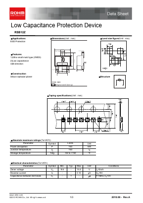 RSB12ZT2L Datasheet PDF ROHM Semiconductor