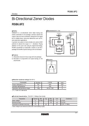 RSB6.8F2 Datasheet PDF ROHM Semiconductor