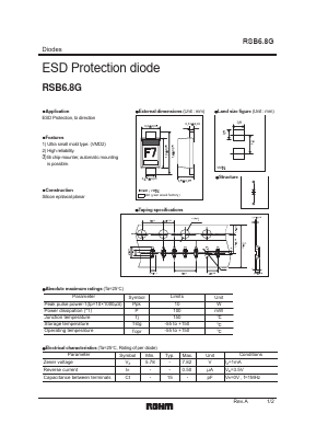 RSB6.8G Datasheet PDF ROHM Semiconductor