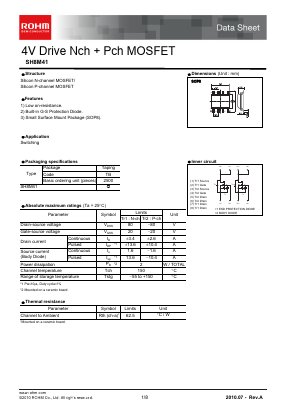 SH8M41 Datasheet PDF ROHM Semiconductor