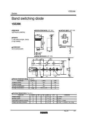 1SS390 Datasheet PDF ROHM Semiconductor