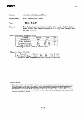 BA7623F Datasheet PDF ROHM Semiconductor