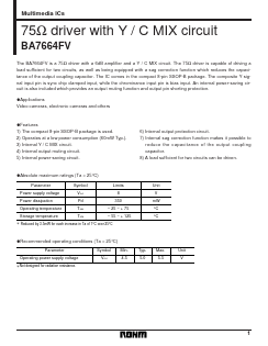 BA7664 Datasheet PDF ROHM Semiconductor