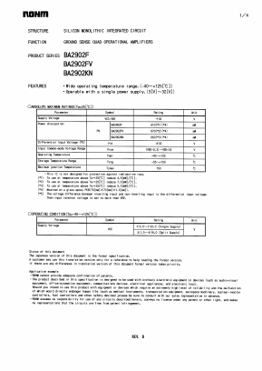 BA2902F Datasheet PDF ROHM Semiconductor