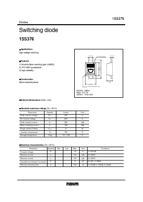 1SS376 Datasheet PDF ROHM Semiconductor