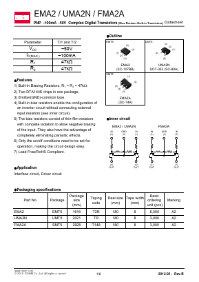 EMA2 Datasheet PDF ROHM Semiconductor