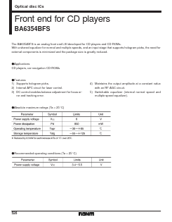BA6354 Datasheet PDF ROHM Semiconductor