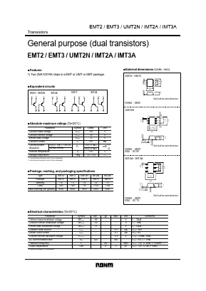 UMT2N Datasheet PDF ROHM Semiconductor