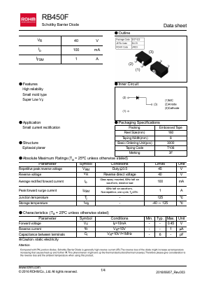 RB450FT106 Datasheet PDF ROHM Semiconductor