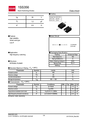 1SS356 Datasheet PDF ROHM Semiconductor