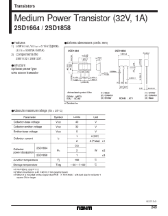 2SD1858 Datasheet PDF ROHM Semiconductor