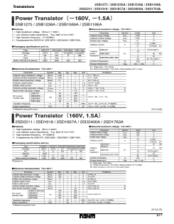 2SB1186A Datasheet PDF ROHM Semiconductor