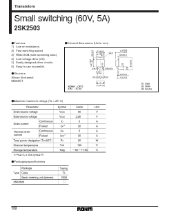 2SK2503_ Datasheet PDF ROHM Semiconductor