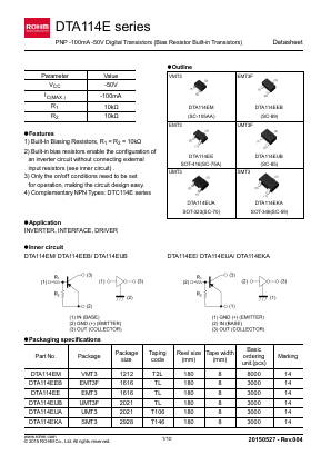 DTA114EUB Datasheet PDF ROHM Semiconductor