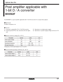 BH3562F Datasheet PDF ROHM Semiconductor